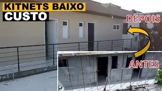Kitnets construídas com bloco celular finalizadas.