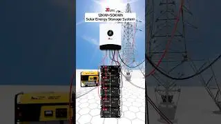 SUNC Energy Storage System: 12KW solar inverter, with 5 pcs 51.2V 100Ah 10kwh battery #solarbattery