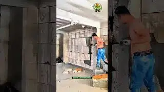 Removing Concrete Blocks from Wall | Construction and Demolition Work