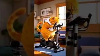 Chubby Cat&rsquo;s Epic Weight Loss Journey! 💪🙀  ​#cat #funnycats #cute #weightloss #gym