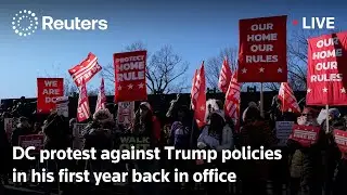 LIVE: DC protest against Trump policies in his first full year back