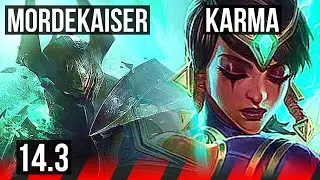 MORDEKAISER vs KARMA (TOP) | Comeback, 400+ games | KR Master | 14.3