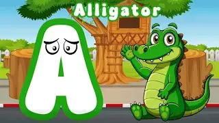 A is for Alligator 🐊 Phonics Song | Learn Alphabet A to Z 🎵 | Nursery Rhymes for Kids #viral #abcd