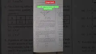 CSIR NET PHYSICS DEC 2024 QUESTIONS #physicsshorts #csirnet #question #exam #pyq