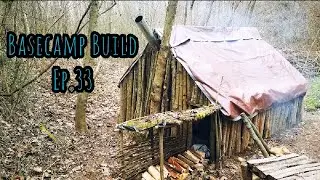 THE SHELTER REBUILD IS COMPLETE!!! Bushcraft Basecamp Build Ep.33