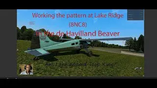 X-Plane 11: Practice landings in the DHC-2 Beaver  at Lake Ridge (8NC8) - Trying not to ground-loop