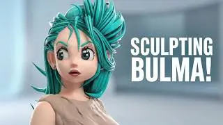 Sculpting Bulma in #blender  Time lapse