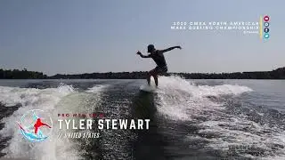 2020 CWSA North American Wake Surfing Championship - Pro Men Skim - Tyler Stewart
