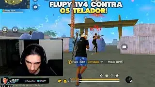 FLUPY FOI FARPADO NA RANK E CHAMOU OS TELADOR PRO 1V4 #flupyff #freefire