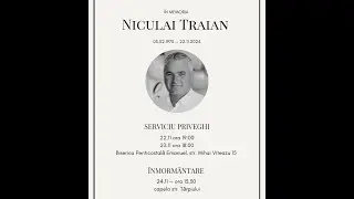 Biserica Penticostală Emanuel Bistrița - Priveghi Niculai Traian - 22.11.2024
