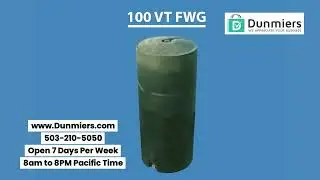 Dunmiers DVT FWG 100 - 100 Gallon Vertical Water Tank, Fluid, Liquid Storage Tank