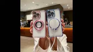 Clear Soft TPU Case Cover Lens Protector Tempered Glass MagSafe Stand for iPhone 11 12 13 14 15