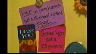 Bashas Grocery Store Retro Commercial Thanksgiving 2001