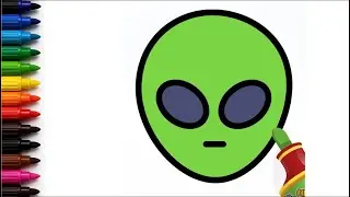 Easy Alien & Frog Drawing for Kids | Easy Drawing & Colouring Step-by-step | #drawingkids #alien