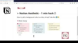 1 minute Notion Hack - How to add color to a block of text in Notion? | Found in Gems