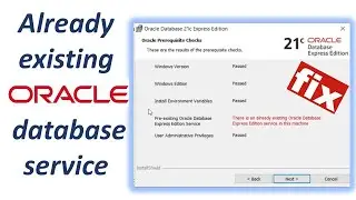 Already existing oracle database service-fixed #oracle #techiezero
