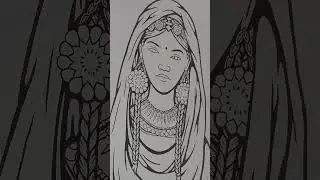 Tuareg Woman Illustration Process