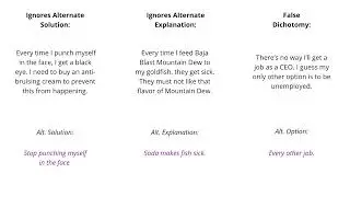 The Big 3 Common Flaws: Alternate Possibility (3/3)