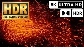 BURNING RED STEELWOOL // OLED DEMO VIDEO // HDR 10+ // 8k
