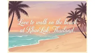 Romantic Walk on Coconut Beach, Khao Lak 🌴🌊 | Relaxing Sea Sounds & Music