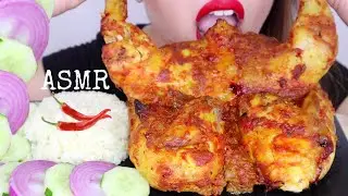 ASMR BEST WHOLE SPICY ROASTED CHICKEN WITH RICE | MAKAN AYAM PERCIK AYAMAS | MUKBANG MALAYSIA