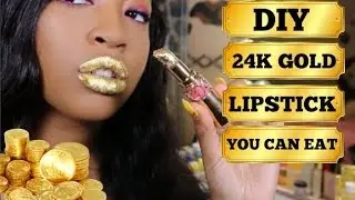 DIY 24K GOLD LIPSTICK YOU CAN EAT !!!!!! | Edible Gold Lipstick