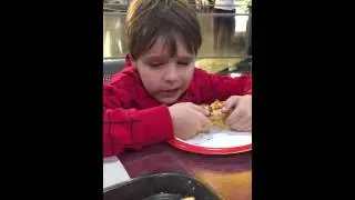 Cute, funny, adorable kid falling asleep at Disneyworld!