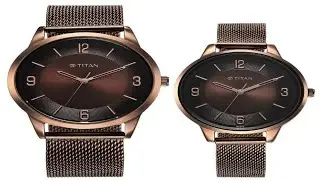 Titan New Bandhan Analog Brown Dial Stainless Steel Strap Watch For Couple