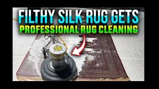 Luxury Silk Rug Deep Clean! Full Length Rug Transformation | Step-by-Step Full Submersion Wash