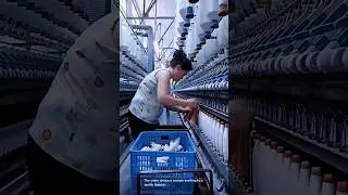 Inside a textile factory - the process of spinning thread