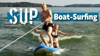 Sup Boat-Surfing in Schwerin