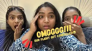 OMGGGG😱Our flight got cancelled last minute😭😡 #indigofiasco #flightcancelled #stuckonroad #airport 