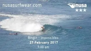 27 - 02 - 2017 / ✰✰✰ / NUSA's Daily Surf Video Report from the Bukit, Bali.