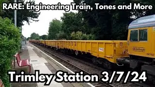 Trains At Trimley Station 3/7/24 | RARE: Engineering Train, Tones and More | #trimley #railway