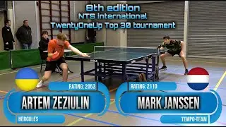 8th edition NTS int. tournament Artem Yesuulin vs Mark Janssen #sports #卓球