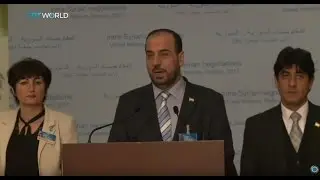 The War in Syria: Opposition members holding press conference