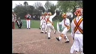 Helier Morris Men dancing Orange in Bloom