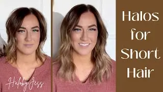 Two Halo Extensions for Short Hair | HalobyJess | Layered 14&rdquo; vs Original 12&rdquo;