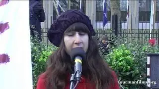 Jess Worth UK Tar Sands Network National Climate March Get Fracticious No to Fracking in the UK  01 12 12