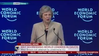 Davos 2017 Theresa May addresses the World Economic Forum