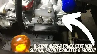 Грузовик Mazda от K-swap получает кронштейны крепления двигателя, кастомный рычаг переключения пе...
