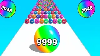 BALLRUN 2048 🤹! COLOURFUL BALL RUN CHALLENGE | PLAY WITH TAKUREA #games #gaming 