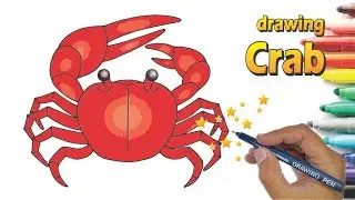 How To Draw A Crab (Easy For Kids)