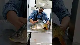 Amazing giant River carp fish cutting skills how to cut carphu fish #shorts #youtube #viralvideo