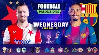 Champions League Special | Football Predictions Today 21 January Possible Scores, Cards & Corners