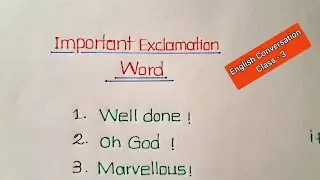 Important Exclamation Words || Important exclamation words list