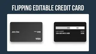 Editable Credit Card UI with HTML, CSS & JavaScript | Live Updates + 3D Flip