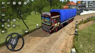 New TATA 12 wheeler Lorry Goods export in bussid | lorry mod in bus simulator Indonesia gameplay 