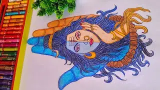 Mahashivratri Special Drawing | Ardhanarishvar Shiva Shakti Painting | Shiv Parvati | By Drawing Art