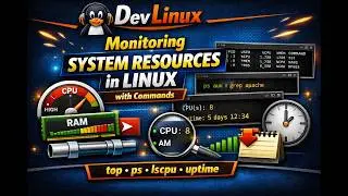 Monitoring System Resources in Linux with Commands top ps lscpu uptime